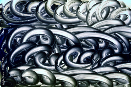 Abstract strokes of multicolored gouache on white paper for backgrounds