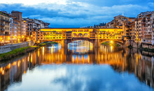 Ponte Vecchio Bridge In Florence, Italy