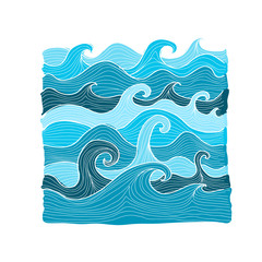 Sticker - Abstract sea background for your design