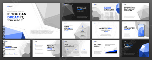 Cuadros en Lienzo Business presentation templates set
