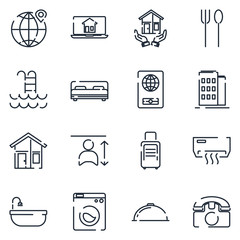 Leinwandbilder - Real Estate set icon template color editable. Real Estate pack symbol vector sign isolated on white background icons vector illustration for graphic and web design.