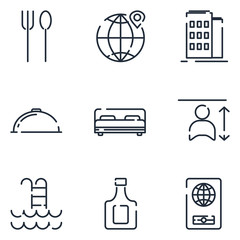 Fototapete - Real Estate set icon template color editable. Real Estate pack symbol vector sign isolated on white background icons vector illustration for graphic and web design.