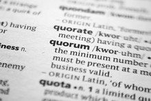 Word or phrase Quorum in a dictionary.