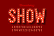 © piai - Broadway style retro light bulb font, vintage alphabet letters and numbers