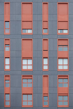 Gray Facade With Colorful Windows