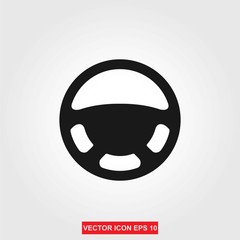 Wall Mural - car steering wheel vector icon, simple logo vector illustration for graphic and web design.