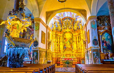 Wall Mural - The interior of the Parich church in Traunkirchen, Austria