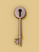 Old Key With Keyhole