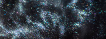 Colorful Holographic Silver Liquid Close Up