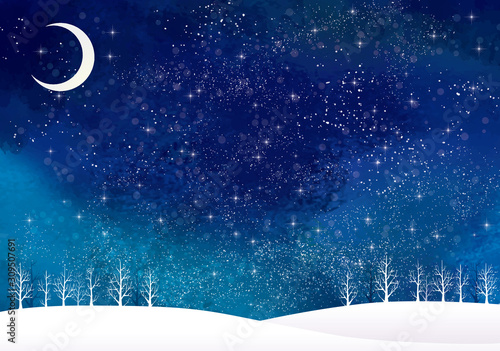 冬の景色 水彩 冬 景色 木 木々 雪 丘 雪山 林 森 星 夜空 キラキラ 月 Stock Vector Adobe Stock 冬の景色 水彩 冬 景色 木 木々 雪 丘 雪山 林 森 星 夜空 キラキラ 月 Stock Vector Adobe Stock