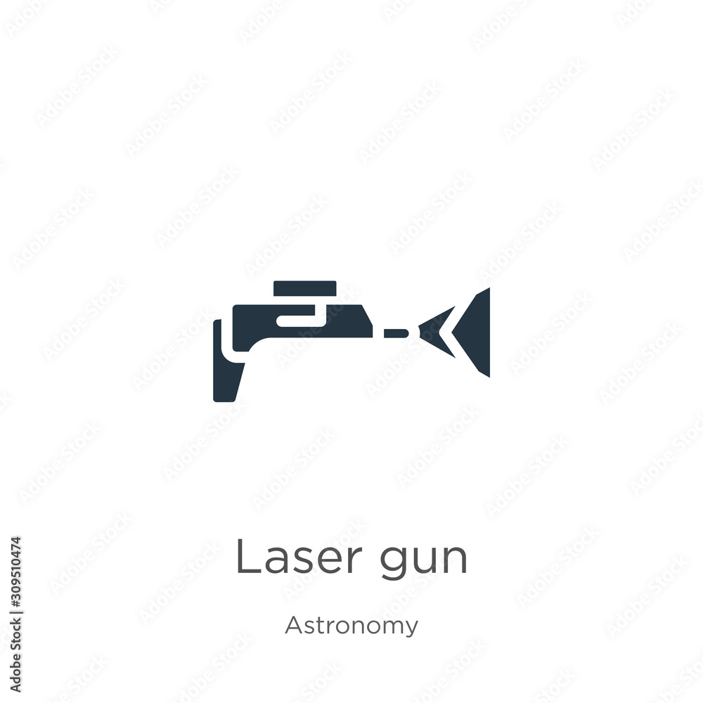 Laser gun icon vector. Trendy flat laser gun icon from astronomy ...