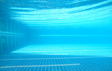 Wall Mural - The underwater image of the swimming pool at the resort