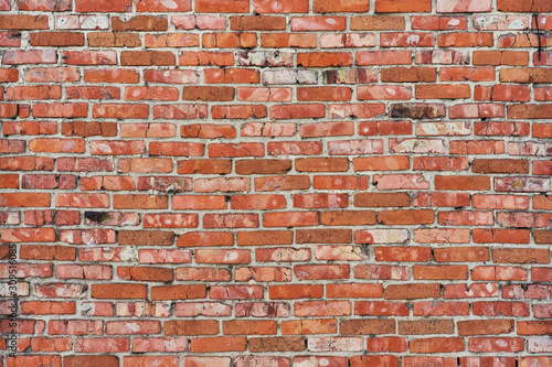 Photo old red brick wall texture background