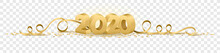 2020 Happy New Year Vector Symbol Transparent Background Isolated