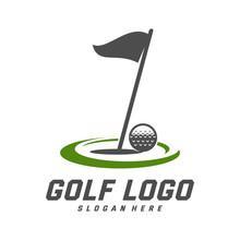 Golf Logo Design Vector Template, Vector Label Of Golf, Logo Of Golf Championship, Illustration, Creative Icon, Design Concept