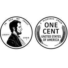High Quality One Cent 1909 Coin Vector  Ready Minted And Vinyl Cut