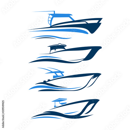 boat logo design icon vector