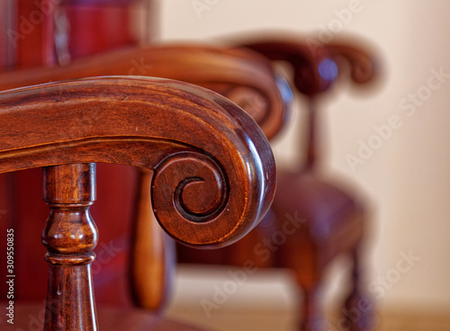 Vintage Wooden Chair Spiral Shape Arm Close Up And Strong Bokeh Background Buy This Stock Photo And Explore Similar Images At Adobe Stock Adobe Stock