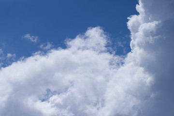 a blue sky with clouds