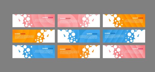 Wall Mural - Vector abstract design banner web template.