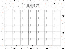 January. Universal Monthly Planner Template