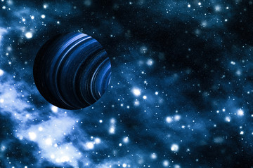 Wall Mural - stars, planet and galaxy in cosmos universe, space and time travel science background