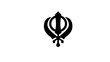  Sikhism religion Khanda symbol icon isolated