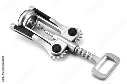 Fotomural Closed corkscrew with white background
