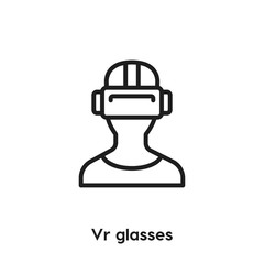 Sticker - vr glasses icon vector sign symbol