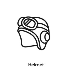 Canvas Print - helmet icon vector sign symbol