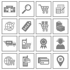 Wall Mural - online shopping icon vector design symbol
