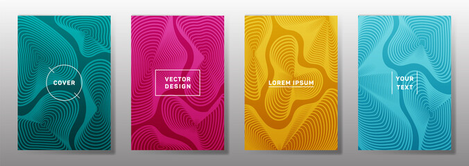 Fluid curve shapes geometric lines patterns.