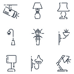 Poster - Lights, bulb, lamp set icon template color editable. lamps pack symbol vector sign isolated on white background icons vector illustration for graphic and web design.