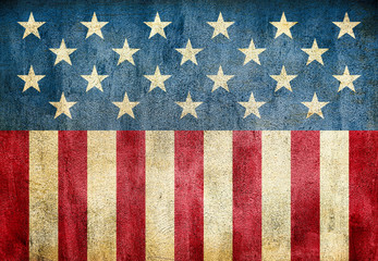 USA background. USA flag elements on grunge style backdrop.