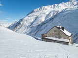 Fototapeta Krajobraz - beautiful skitouring day in otztal alps in austria