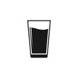 water glass icon. Flat Water glass, drink symbol vector illustration