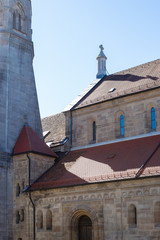 church wall on a summer day