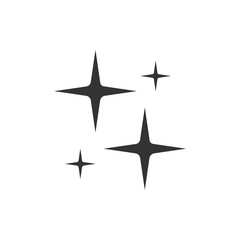 Wall Mural - clean star black icon. flat vector cartoon illustration. objects isolated on a white background.