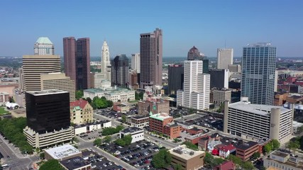 Canvas Print - Aerial view of Downtown Columbus Ohio