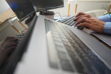 Wall Mural - programmers working in programming programmer, developer and coding technology website design, cyber
