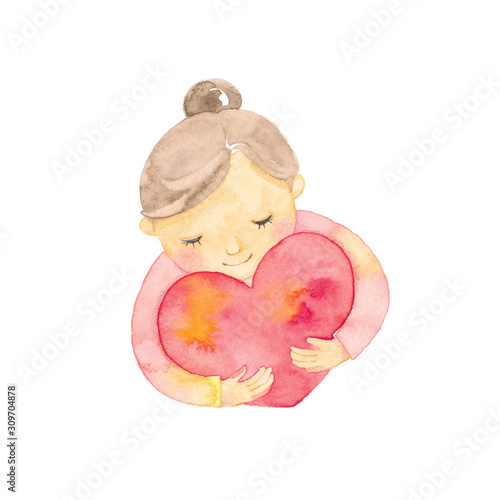 ハートを抱える女の子 Stock イラスト Adobe Stock ハートを抱える女の子 Stock イラスト Adobe Stock