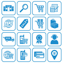 Wall Mural - online shopping icon vector design symbol