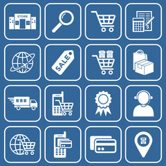 Wall Mural - online shopping icon vector design symbol