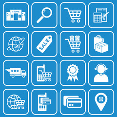 Wall Mural - online shopping icon vector design symbol