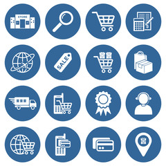 Wall Mural - online shopping icon vector design symbol