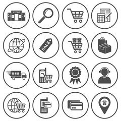 Wall Mural - online shopping icon vector design symbol