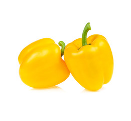 Wall Mural -  yellow bell pepper isolated on white background