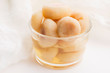Peeled water chestnuts, tasty ingredients for a Chinese meal
