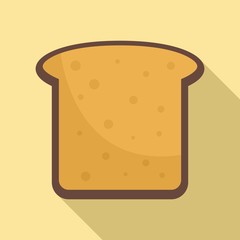 Canvas Print - Toast icon. Flat illustration of toast vector icon for web design