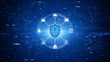 © KanawatTH - Shield Icon on Secure Global Network, Cyber security and information network protection, Future technology network for business and internet marketing concept